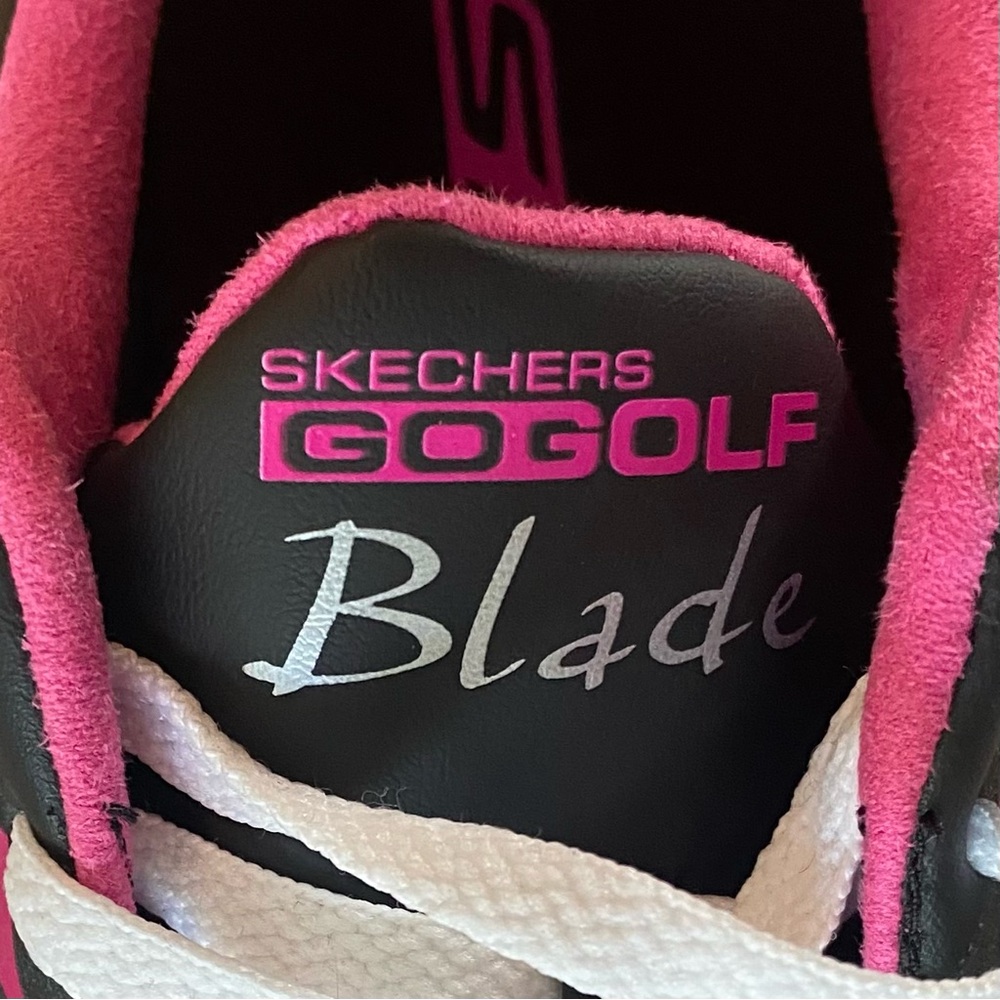 Skechers Women's GoGolf Blade Black & Pink Golf Shoes 9 New Without Box - Picture 10 of 13